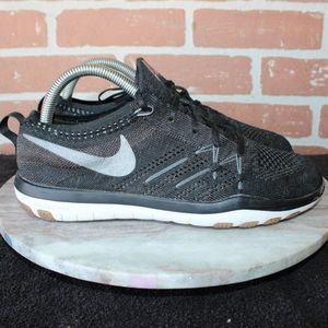 Nike Free TR Focus Flyknit Shoes Womens Size 7.5 Athletic Running Sneakers Black